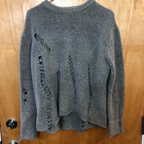 Distressed Grey Sweater 